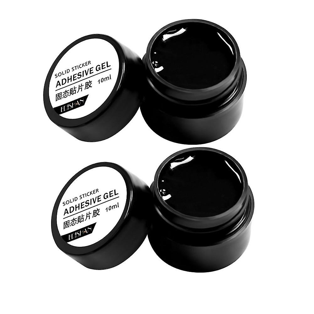 2pcs Solid Nail Tips Gel Glue Transparent Uv Led Nail Finger Extension Tool