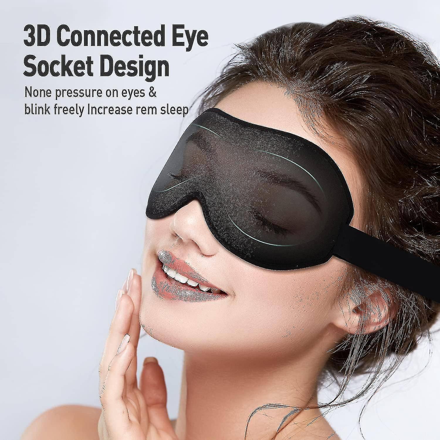 2022 Upgraded Sleep Mask, Perfect Sleeping Mask For Side Sleepers, 3d Ultra Soft Skin-friendly Eye