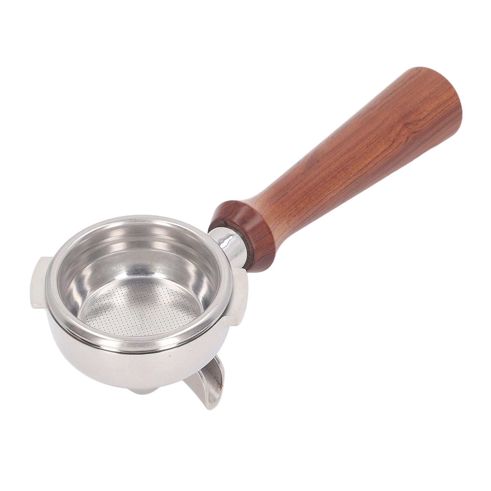 58mm صنبور مزدوج القهوة القهوة لآلات القهوة Nuova الفولاذ المقاوم للصدأ فلتر سلة الخشب الصلب مقبض F نمط الخشب الأحمر