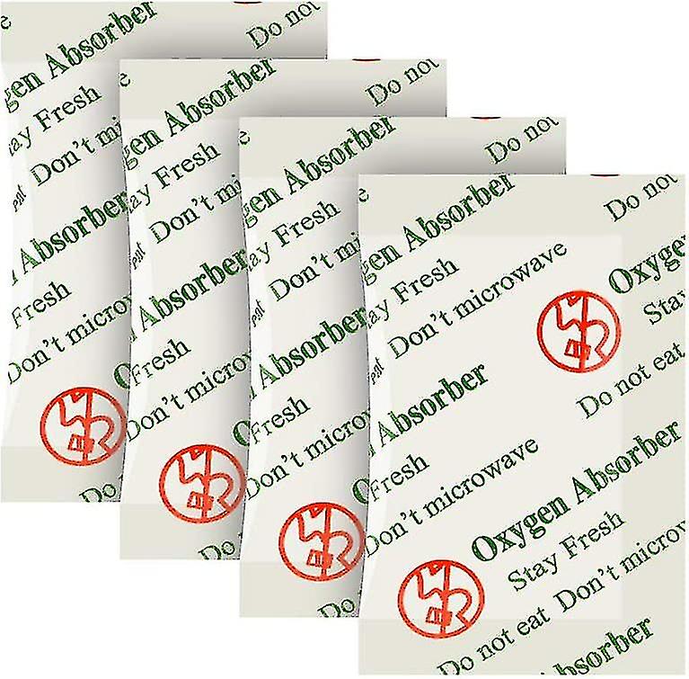200cc (100-pack) Food Grade zuurstof absorbers pakketten voor voedselopslag, zuurstof absorbers opslagpakketten met zuurstofindicator in vacuümzak en 3 keer