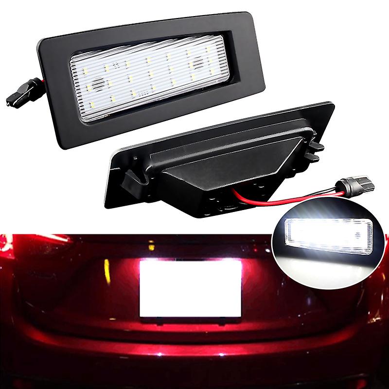 2pcs For Mazda 3 Axela 2014-2018 For Mazda Cx-3 Cx3 2016-up White Led License Plate Light Number Plate Lamp