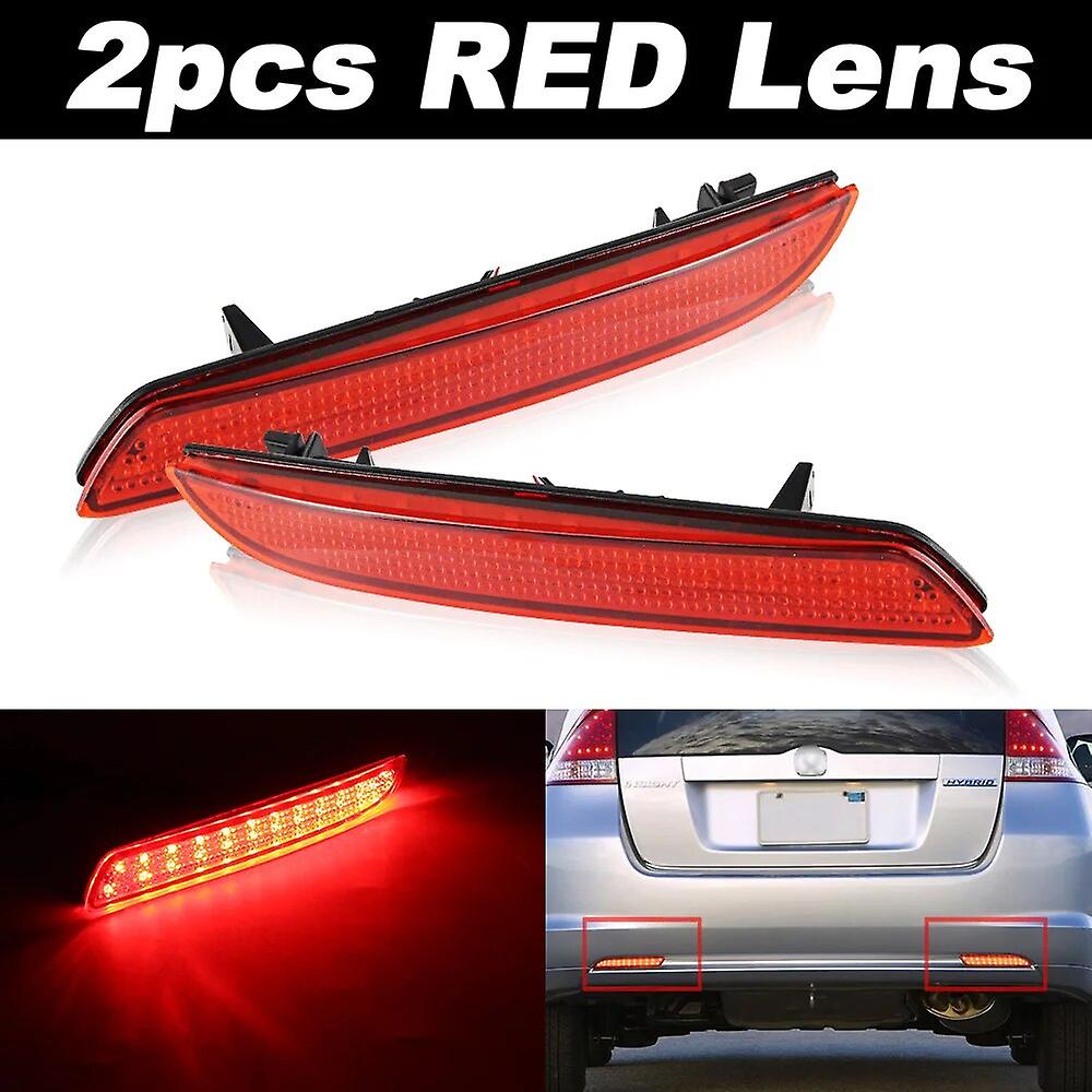 2pcs Led Tail Red Rear Bumper Reflector Light Lamp Stop Fog Brake Light 2012-2014 For Honda Cr-v,stepwgn-rg Fit Acura Tsx