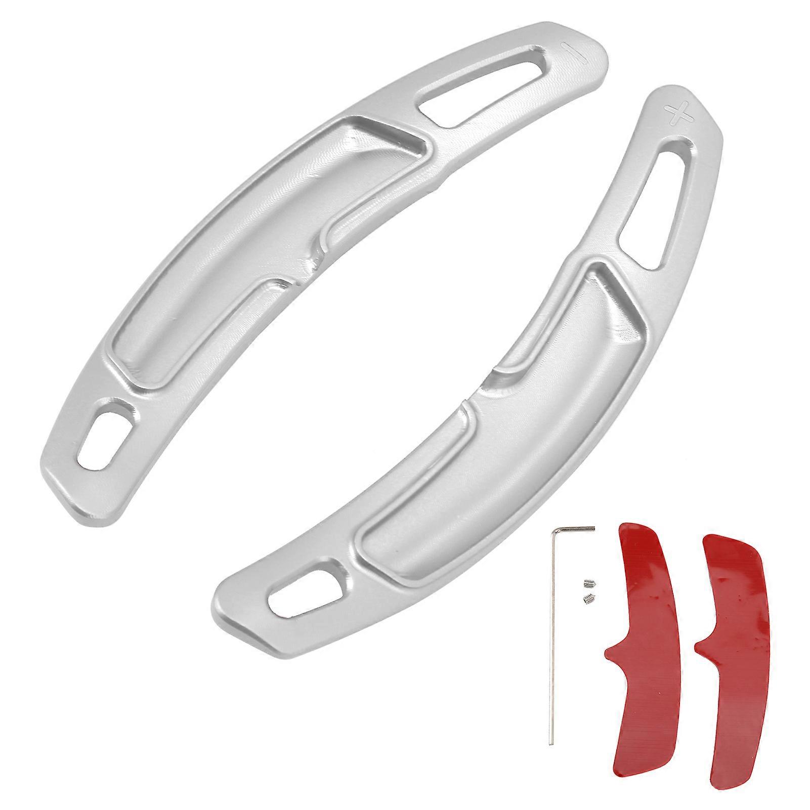 2pcs Car Steering Wheel Paddle Shifter Extension Cap Modification Replacement For 911/718/panamerasilver