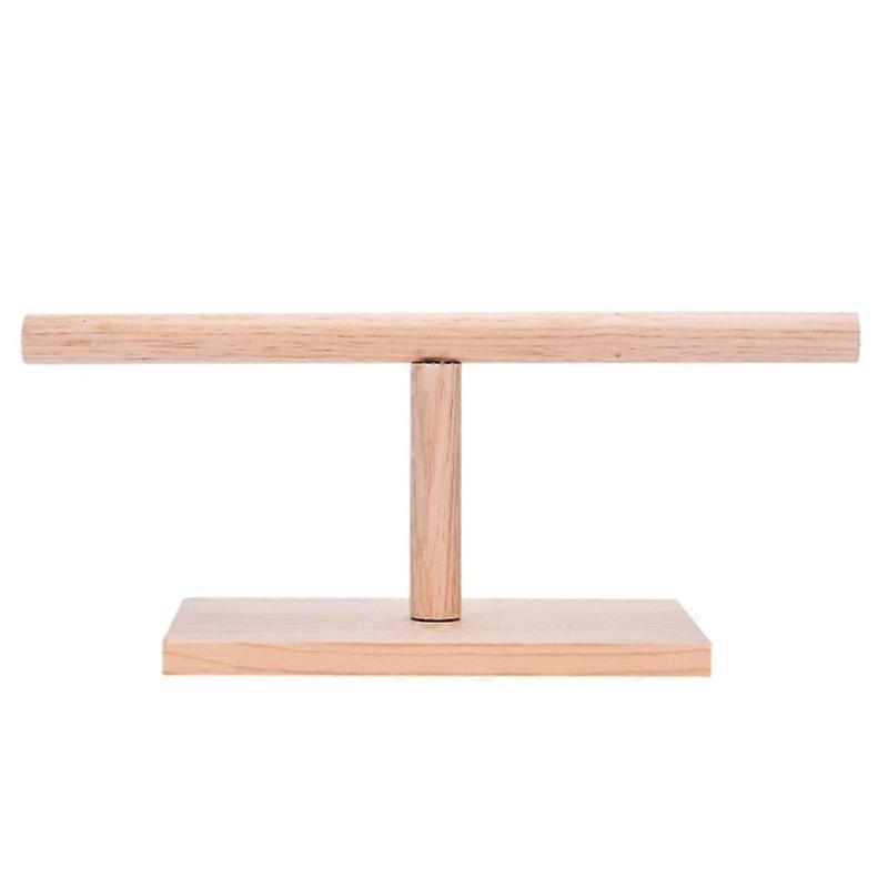 Parrot Perch Natural Wood Stand com Base para Araras Cinzas Africanas Cacatuas