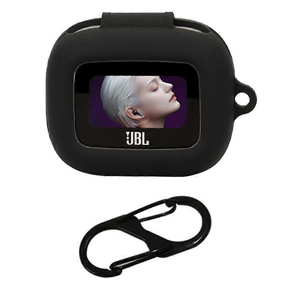 Do JBL Live Flex 3 Case Anti-drop Silikonowa osłona słuchawek z wiszącą klamrą -