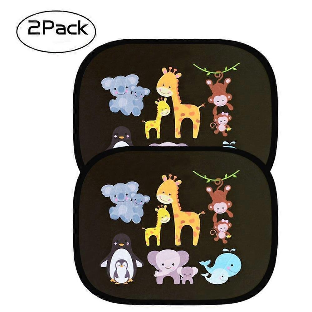 2 Pcs Creative Design Car Sun Shades Car Window Shades for Rear and Side Window Car Heat Shield Protect Baby Window Shade