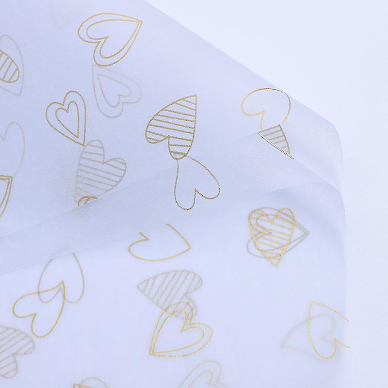 28 Sheets Wrapping Tissue Paper Heart Pattern Packaging Paper Gift Packing Paper Bouquet Packaging Paper