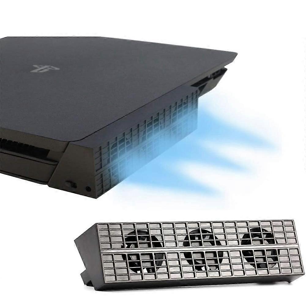 PS4 Slim Turbo Cooling Fan External USB Cooler, Automatic Temperature Sensor Controlled Radiator Heat Exhaust for Playstation 4 Slim