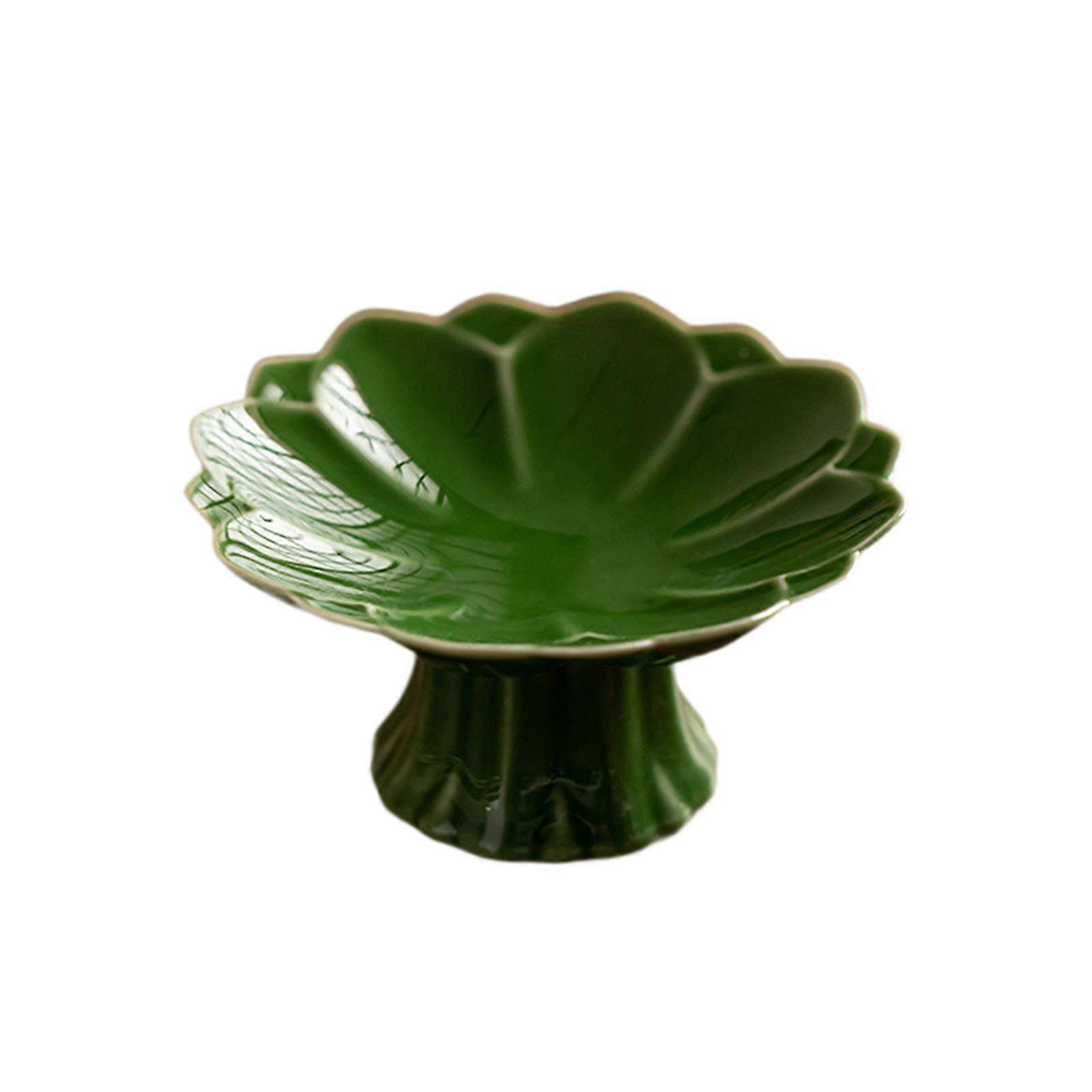 Ceramic Footed Fruit Bowl Small for Breads Snacks Countertop Decorative Bowl