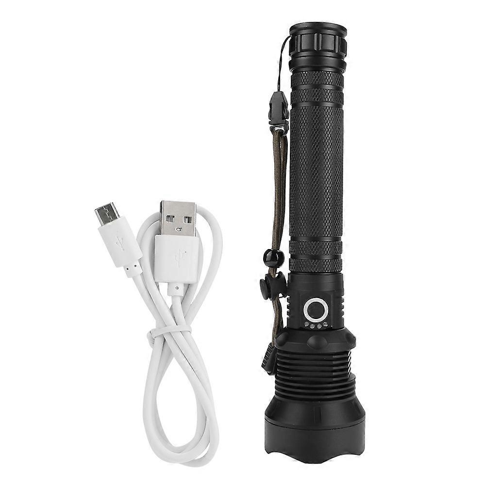USB Charging Outdoor LED Torch High Bright Flashlight for Camping Emergency