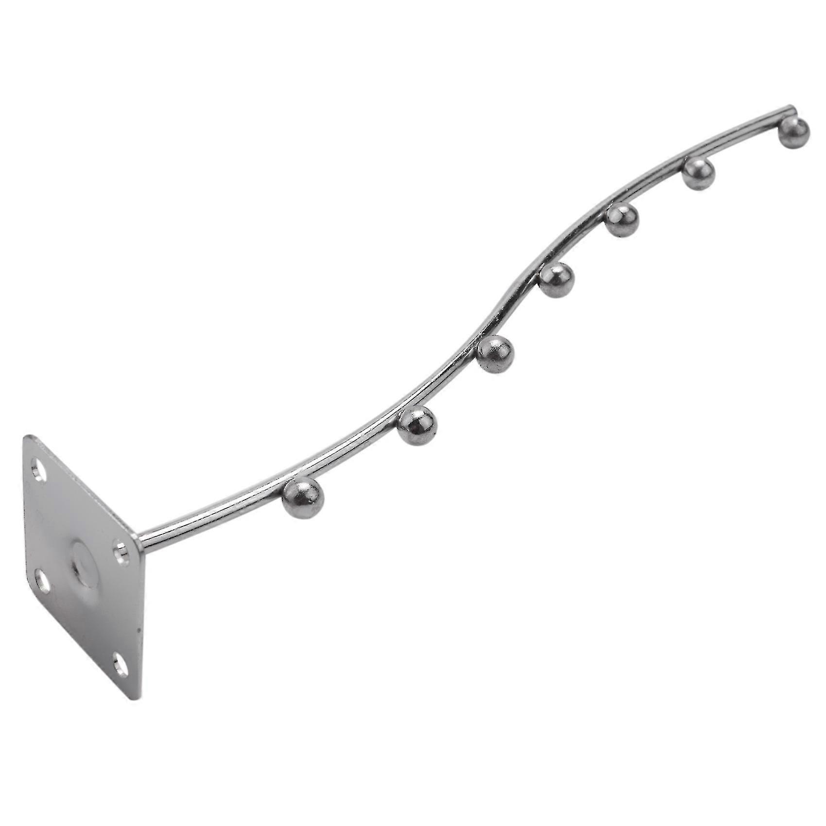 3x Wall Mount Waved Waterfall Hanger Rack 7 Beads Garment Display Hooks