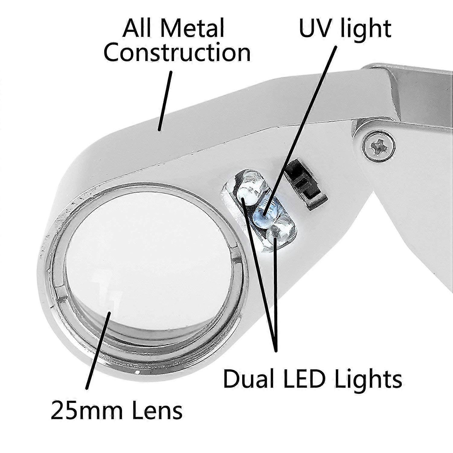 40x led illuminated jeweler loupe