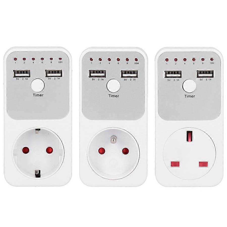 USB Smart Digital Countdown Timer Socket Outlet Plug-in Time Control 180~260V 13A for Computer Phone Charger