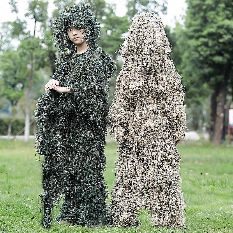 3D Withered Grass Ghillie Suit PCS Sniper Military Tactical