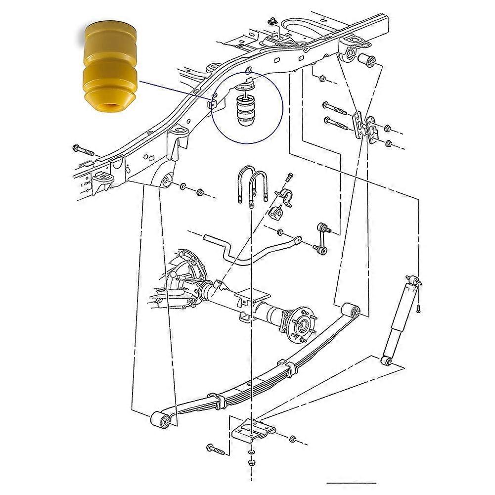 rear bump bump stops-2 * Trear axle bumpers-yellow