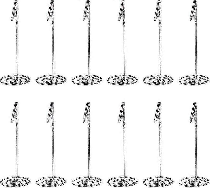 12個のプレースカードホルダー、メモホルダー、クリップフォトホルダー、テーブル番号ホルダー