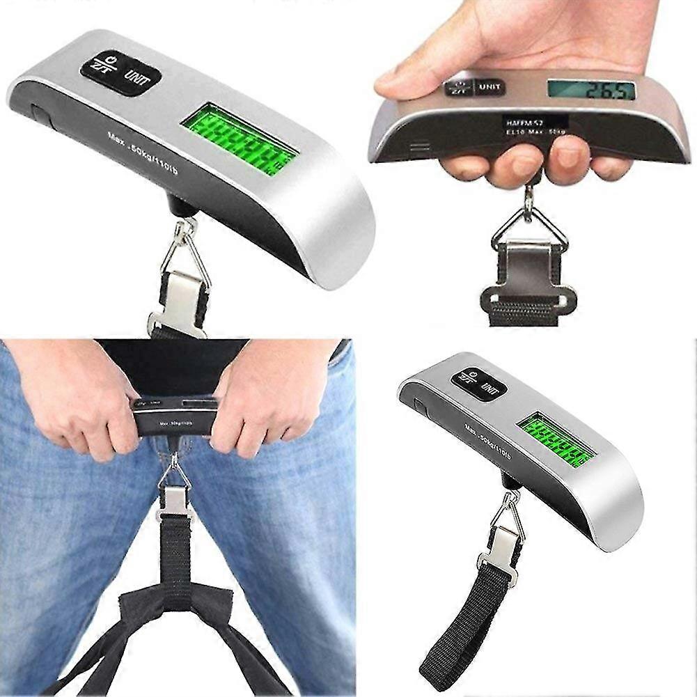 50kg Lcd Digital Electronic Luggage Scale Portable Suitcase Hanging Weighting Tool Weight Measurement Instrument