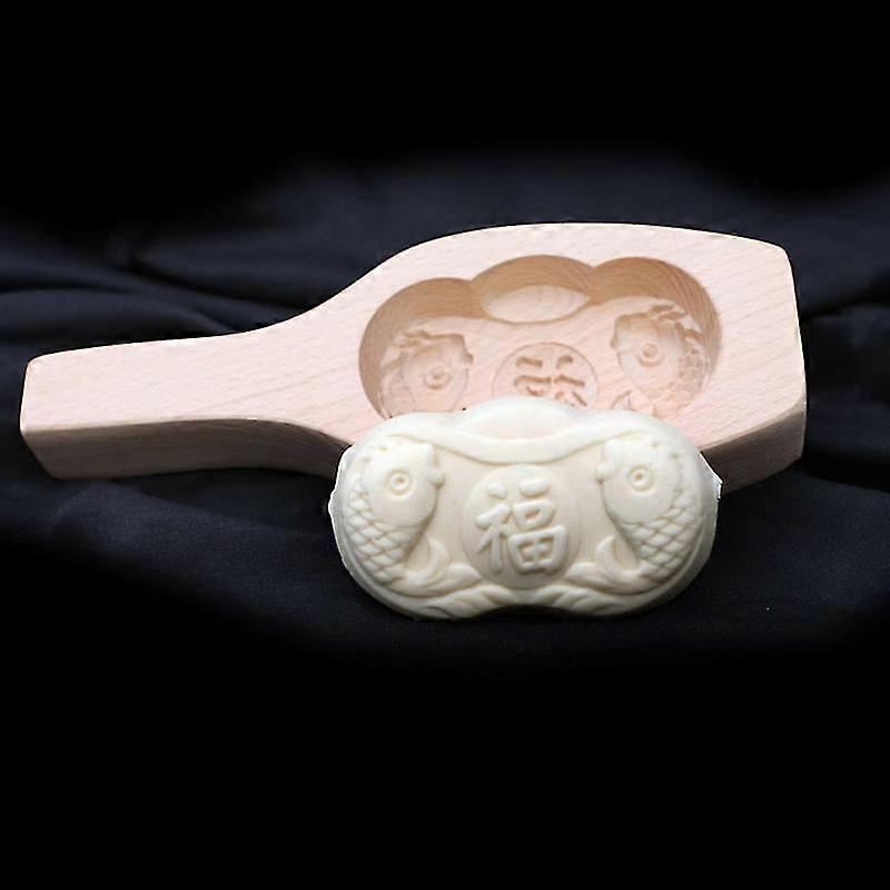 Træmateriale Bagning Månekager Forme Kager Dampede boller Trykforme