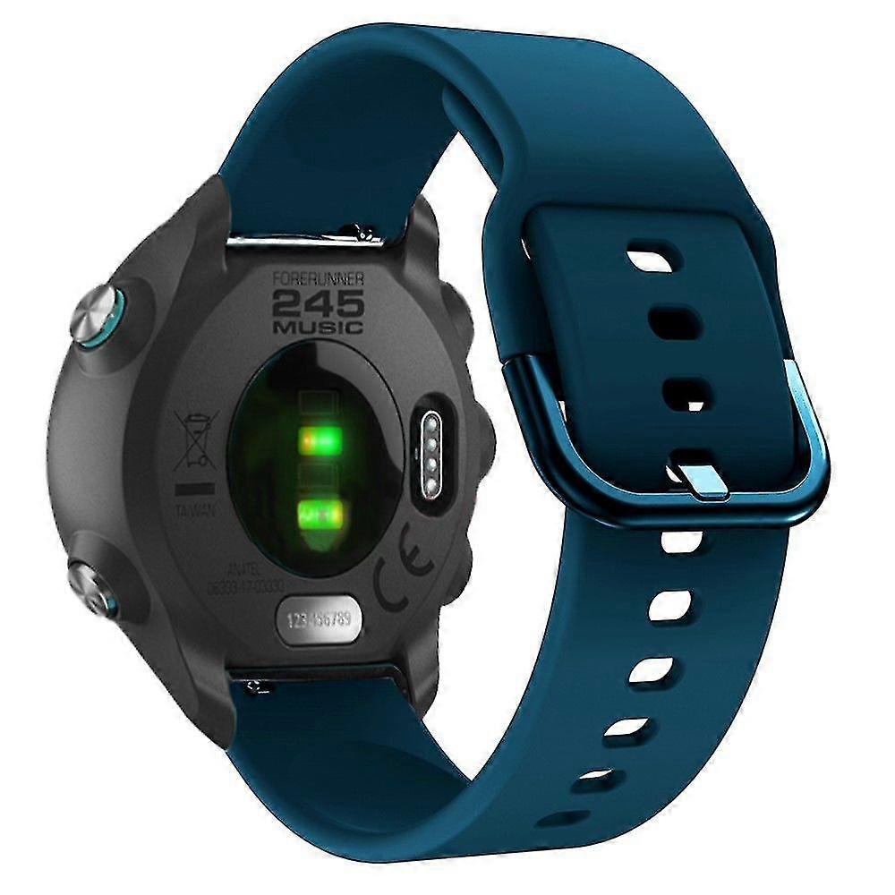 Correa de reloj de silicona azul oscuro para Garmin Forerunner 245