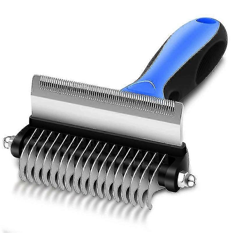 Dog Comb Rake 2 In 1 Safe Double-sided Comfortable Handle Brush Small
