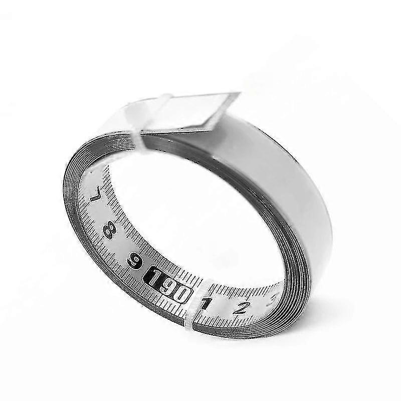 2m Stainless Steel Miter Track Tape Measure Self Adhesive Metric Scale Ruler Rust-proof Durable And