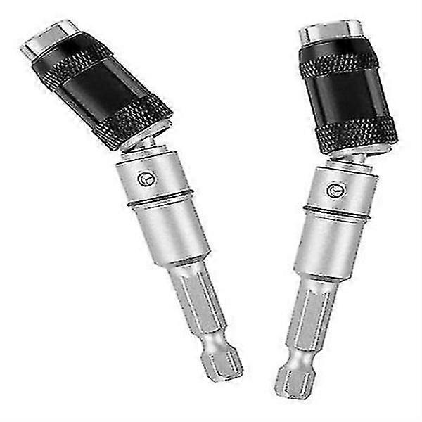Multi-Angle Electric Drill Driver with Quick Hex Shank and 2 Magnetic Screw Bits for Versatile Use