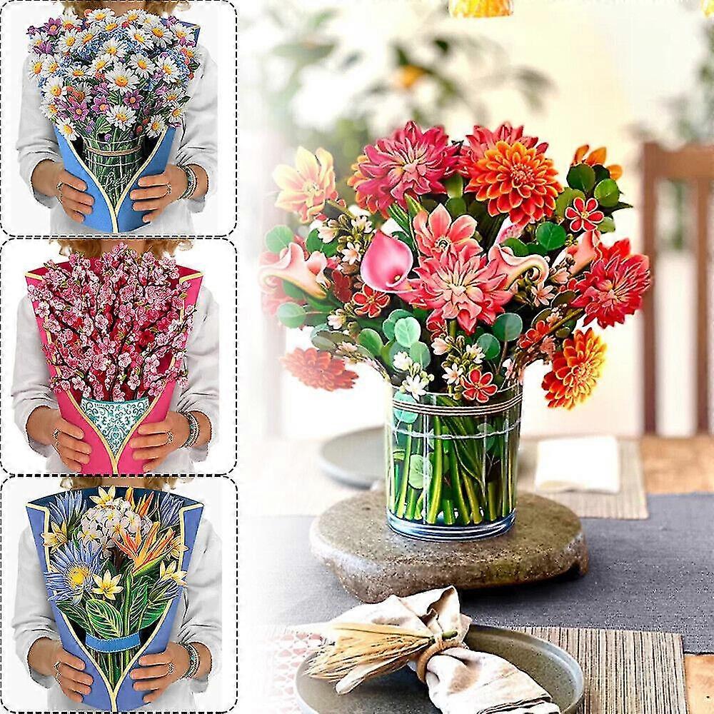 Muttertagsgeschenk Pop Up Blumenstrauß Grußkarte