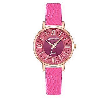 Juxiaosho Ladies Fashion Watch Ur Ur Læder Casual Kjole Wrist Crystal