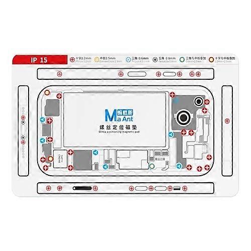 MAANT For iPhone 15 Double-Sided Magnetic Screw Positioning Soft Mat Phone Repair Tool