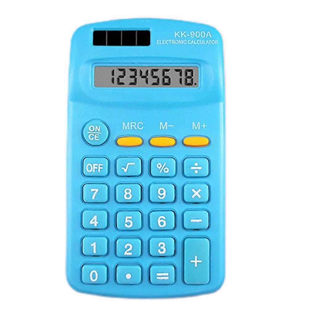 Pocket Size Mini Calculators Handheld Angled 8-Digit Display Standard Function Assorted Colors AA Battery Power Student