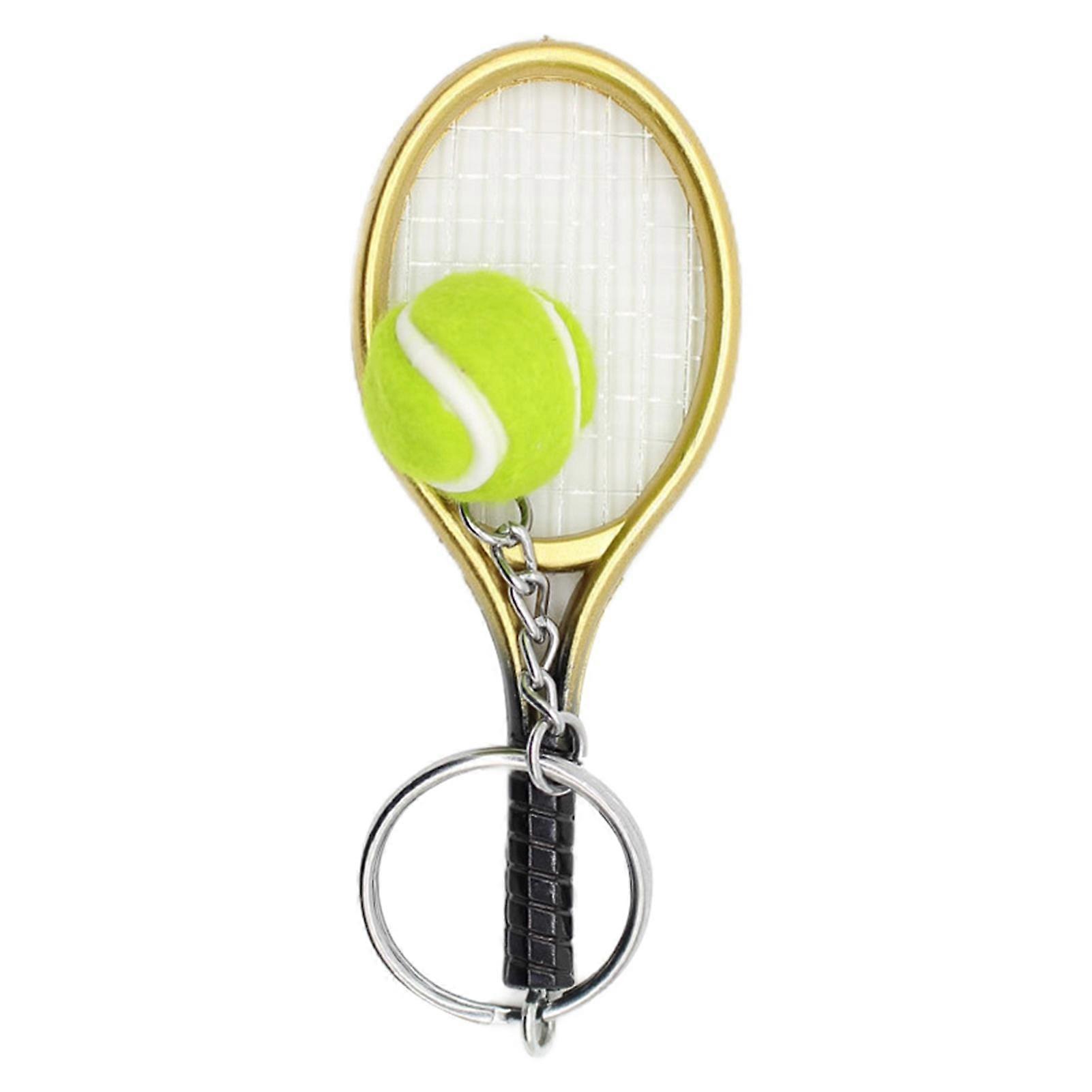 Realistic Key Chain Convenient Metal Three-dimensional Tennis Racket Key Organizer for Gifts