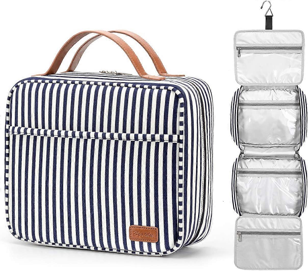 Hanging Travel Toiletry Bag, Large Blue