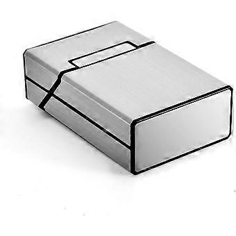 Portasigarette Coumo Piatto In Metallo Nero - Per 20 Sigarette, Con Chiusura Magnetica E Supporti In Gomma - 6