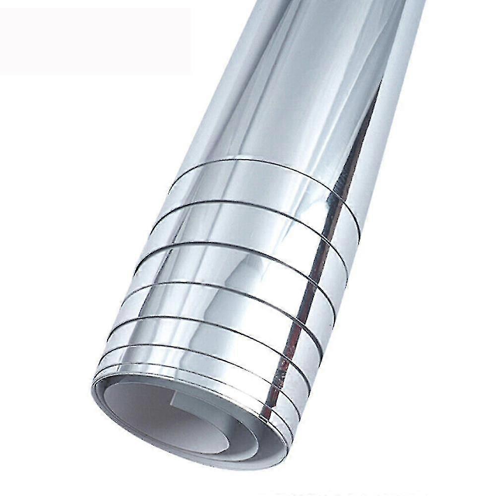 Mirror Effect Wall Sticker Roll Self Adhesive Bathroom Film