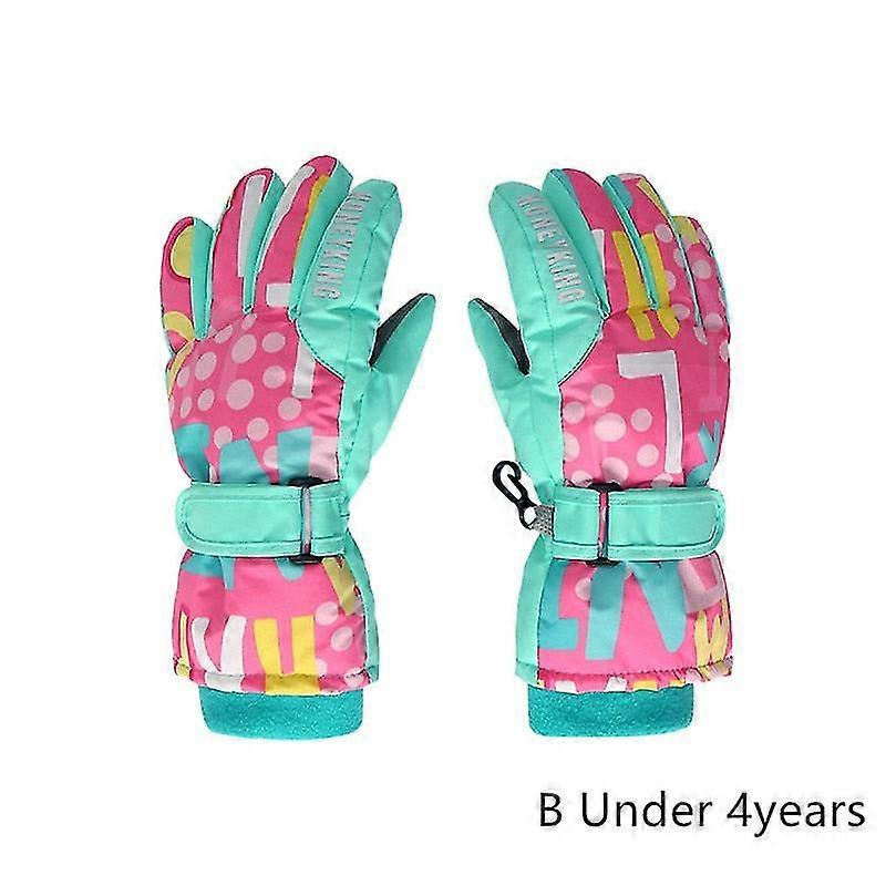 Ski Gloves 4-12 ans enfants gants de ski d’hiver gants chauds imperméables gants coupe-vent gants de
