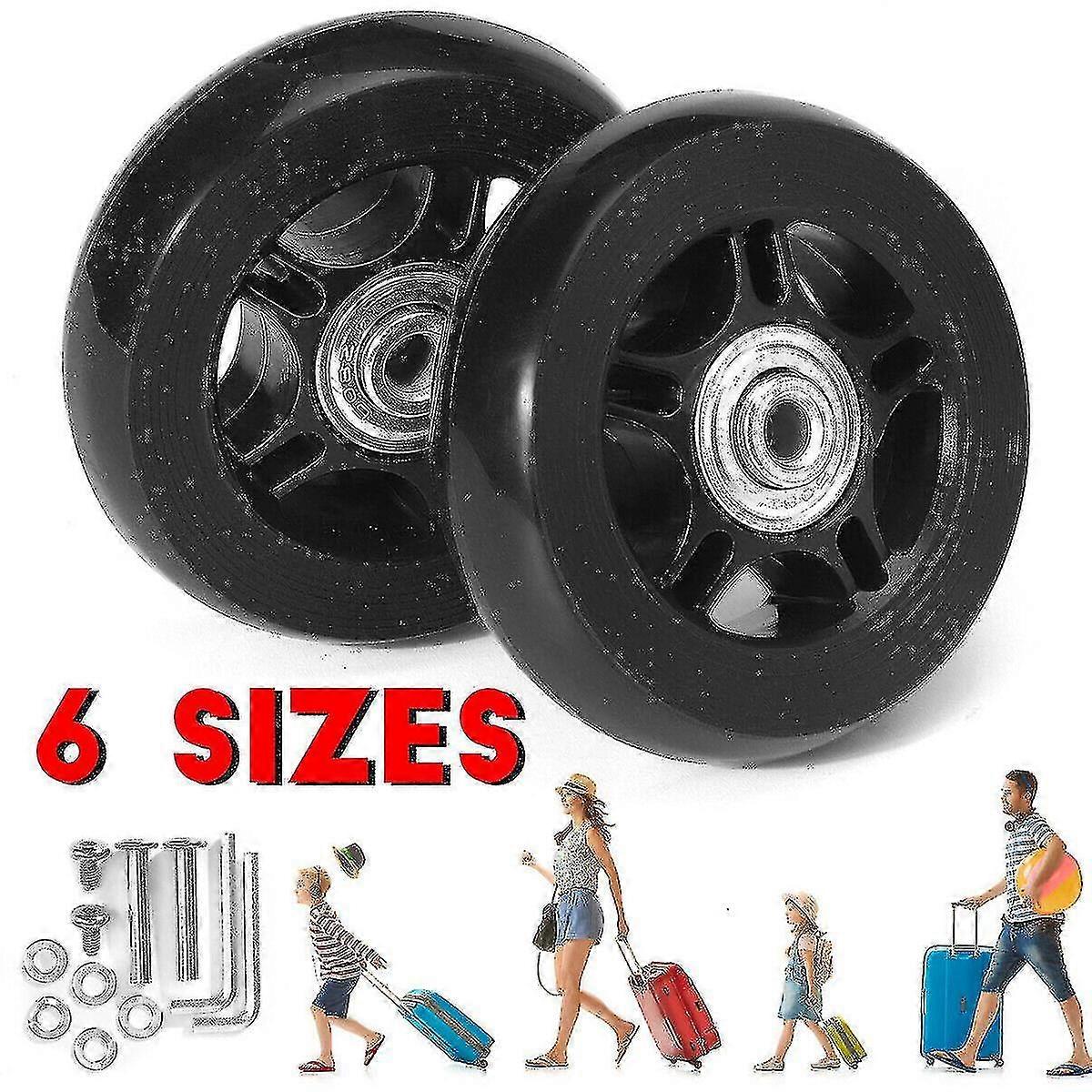 サイレントトロリーケーススーツケースユニバーサルホイールラバーランナースーツケースベアリング修理キット-45mm * 18mm - bebetter