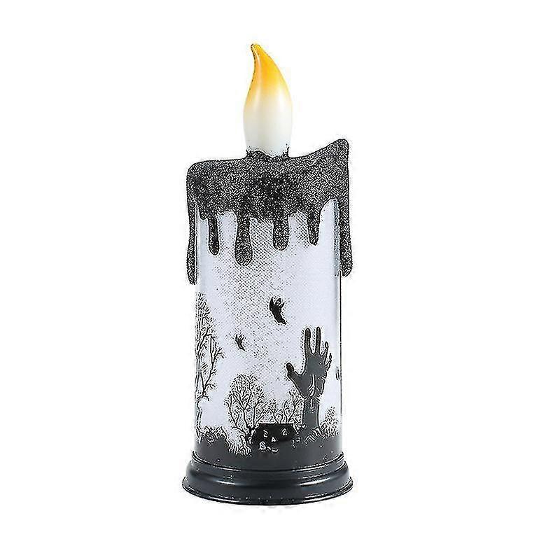 Hand Printed Simulation Candle Lamp Home Decor