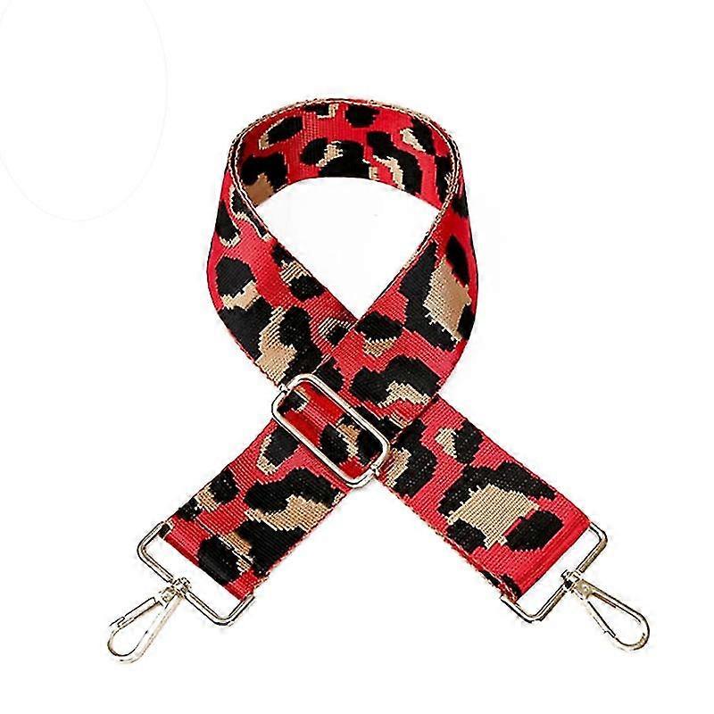 Leopard Print Adjustable Handbag Shoulder Strap Replacement With Metal Swivel Hooks Bag Accessories