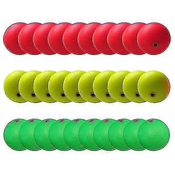 30pcs الصيد يطفو خط الصيد الكرات العائمة رغوة الصيد يطفو معدات الصيد لصيد الأسماك