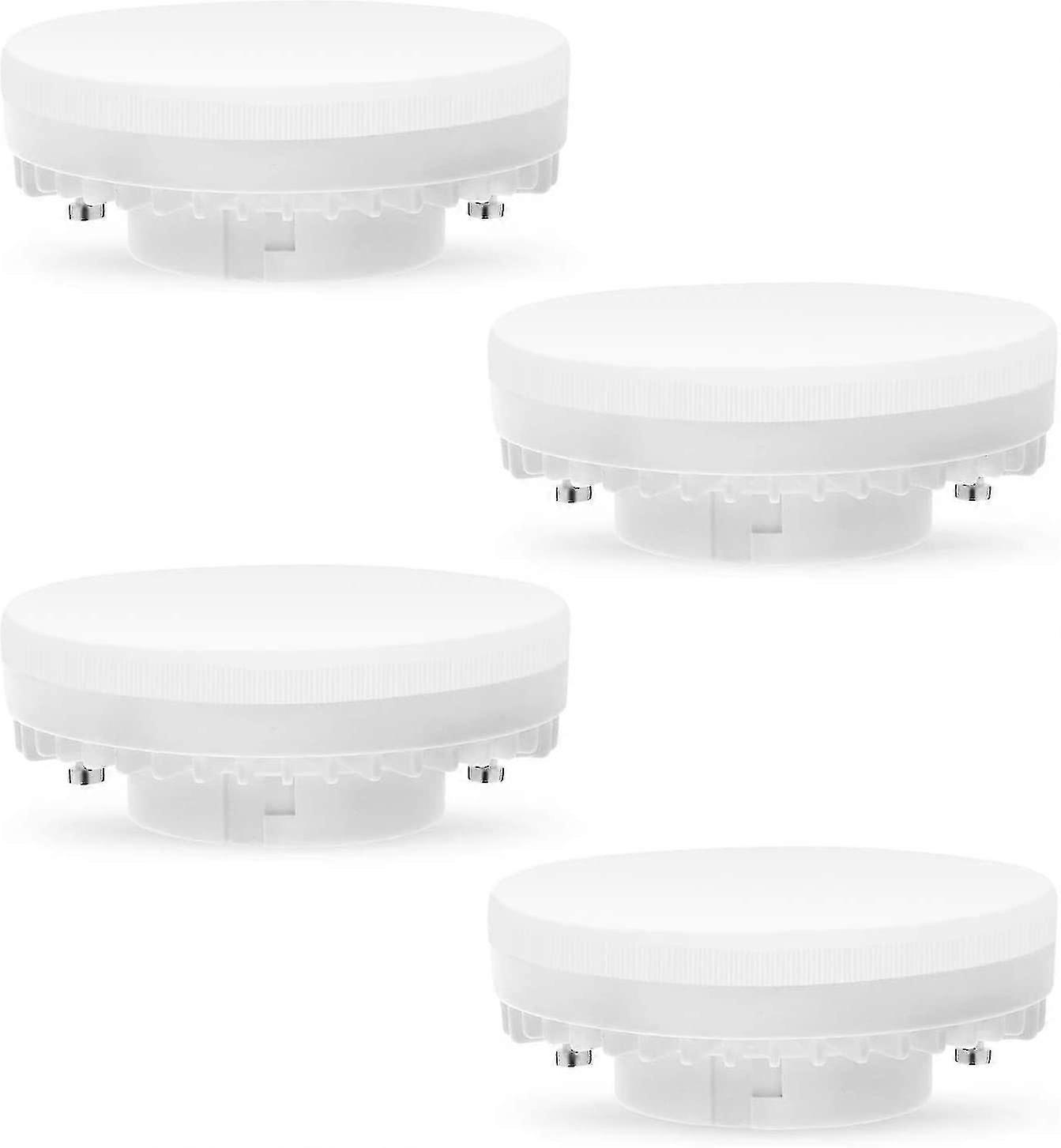 4 יחידות Gx53 נורת לד 7w 3000k, לבן חם, לא ניתן לעמעום, ללא הבהוב, מחליף 50w הלוגן Gx5.3 או Cfl 9w 13w,560lumens,120