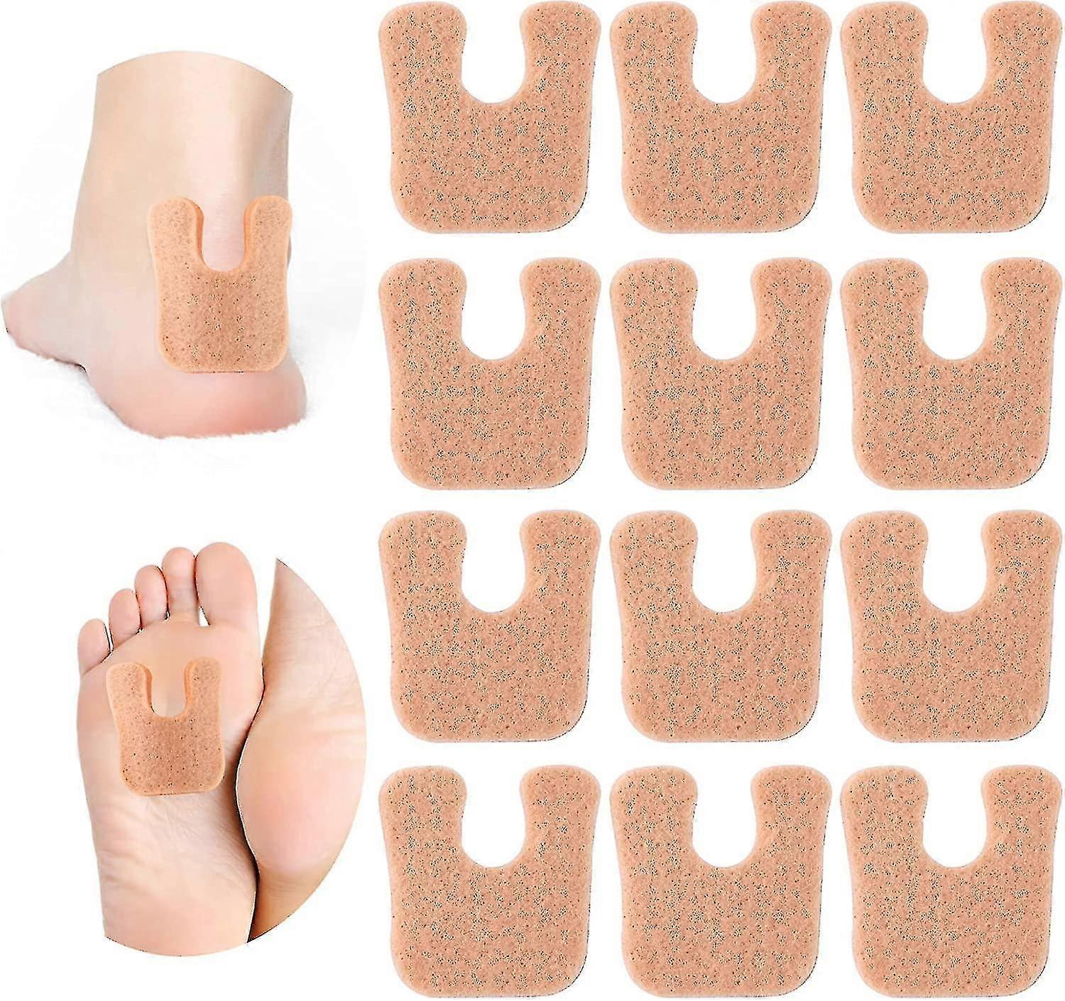 12 Pcs U Shaped Felt Callus Pads Soft Forefoot Cushion,metatarsal Pads Self-adhesive Callous Pads For Relieve Pain