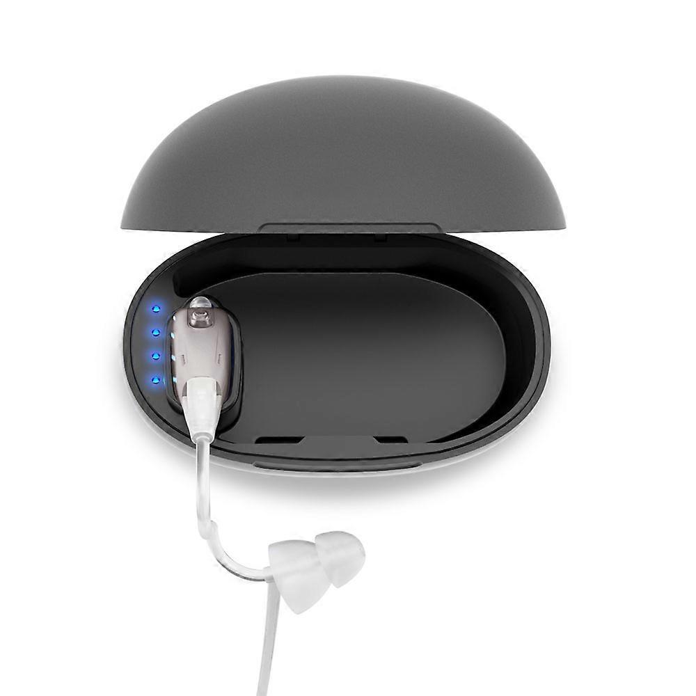 Mini Hearing Amplifiers with Charging Case USB Charging Hearing Aid Volume Adjustable Hearing Devices Hearing Loss Ompensation