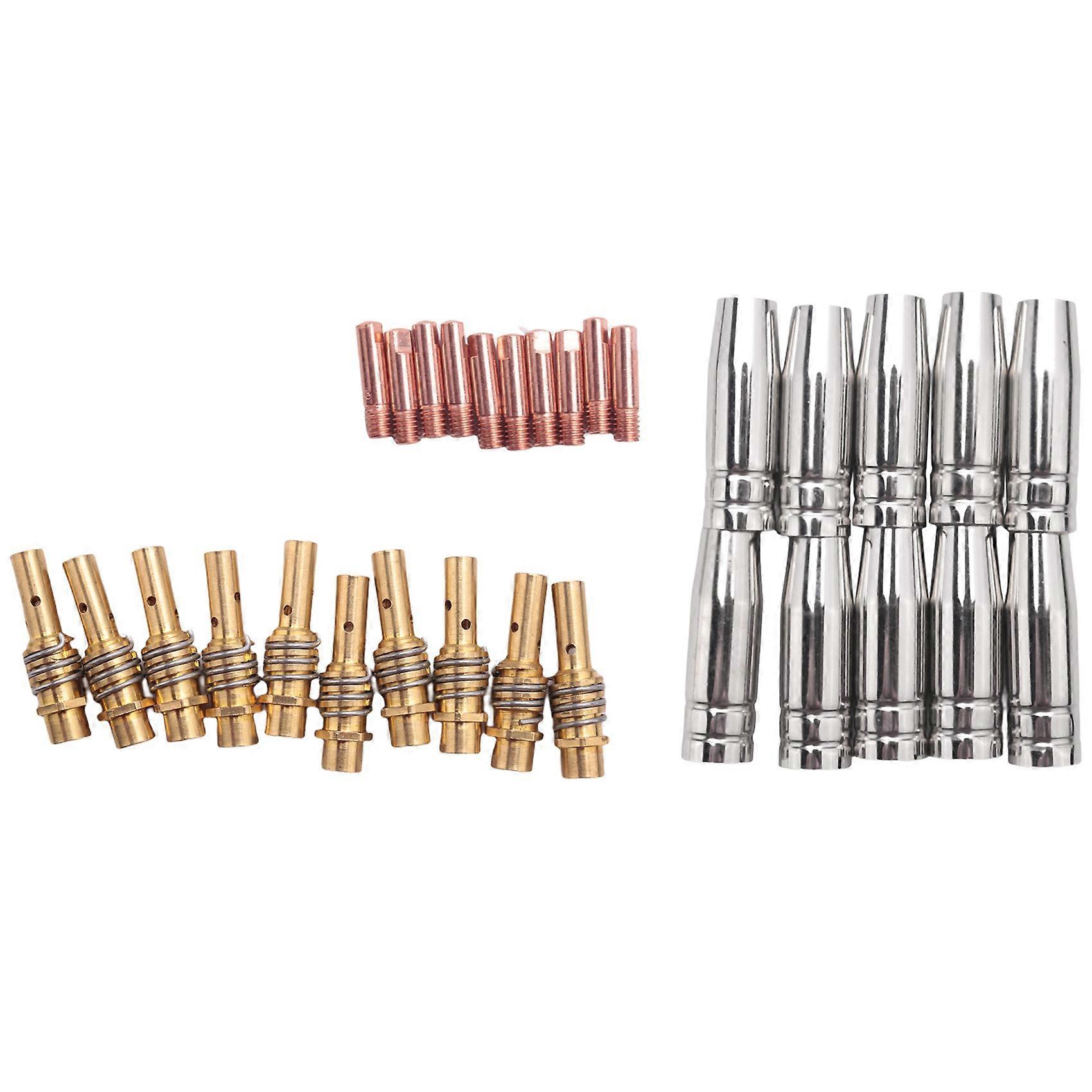 30Pcs 15AK Torch Machine Consumables MIG Torch Gas Nozzle Tips Holder for MIG Welding Machine