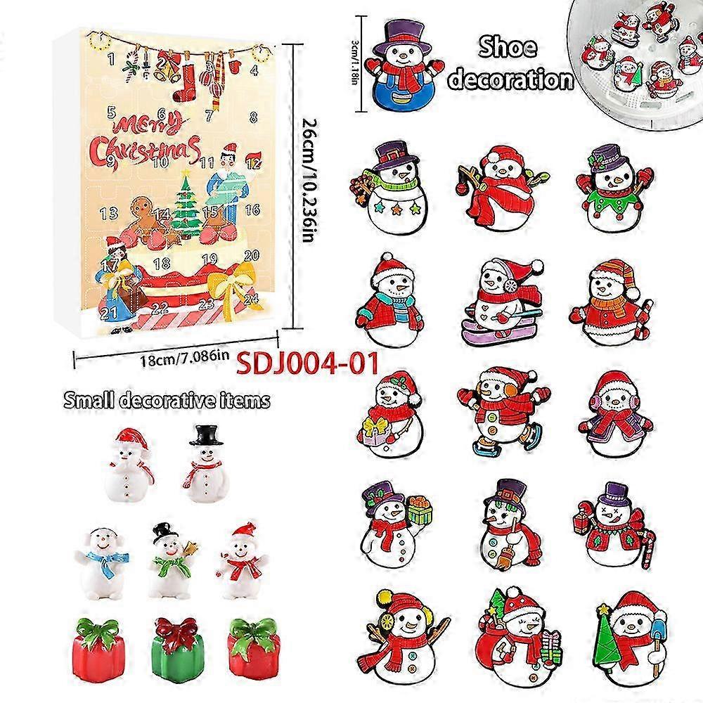 Christmas Advent Calendar New creative Christmas series blind box Christmas 24 countdown calendar box cartoon snowman surprise box