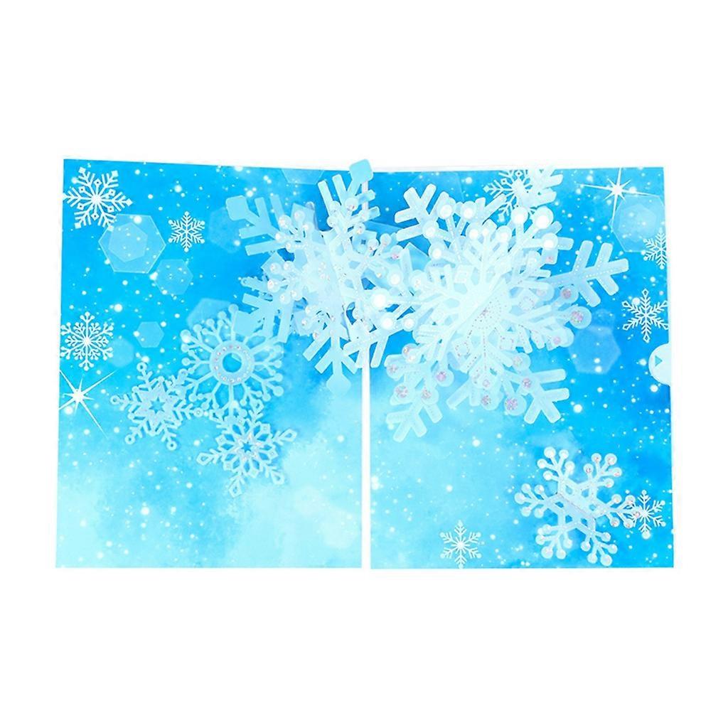 Snowflake 3D Invitations Gift Card Snowmen Popup Greeting Cards Message