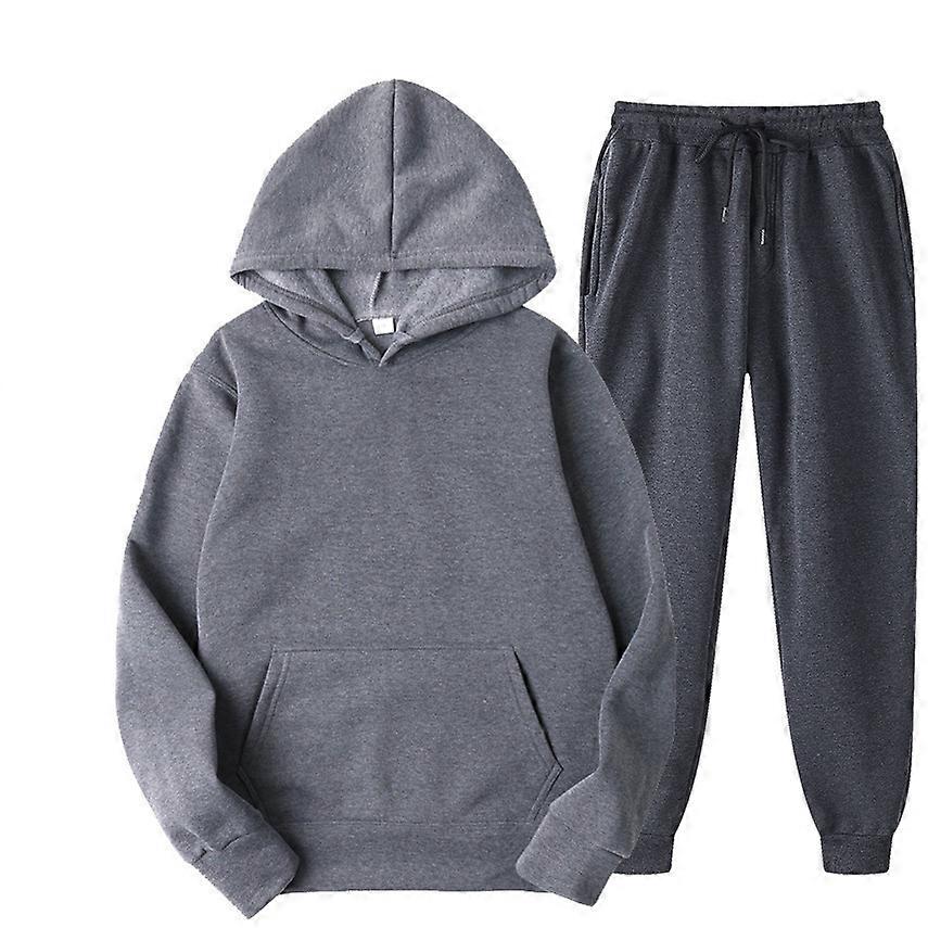 Sweatpant Set Jogger Sweatsuits Pullover Hooded Drawstring Tops For Running Walking Wear