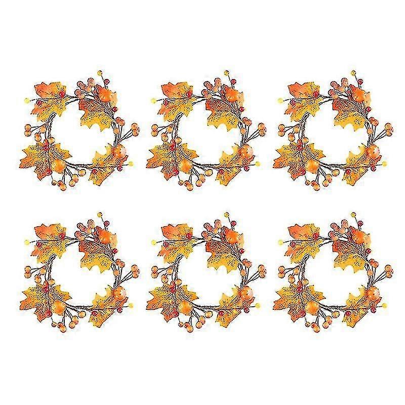 6pcs Rings Wreath Artificial Rings Tea Ring For Thank