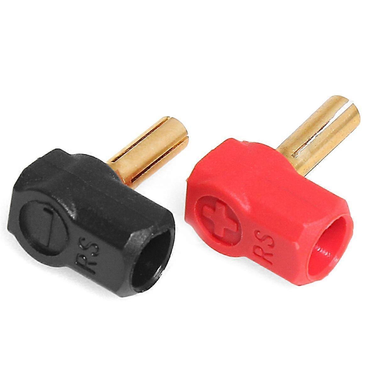 2Pcs/Set L-Shape Hard Shell Metal Heatsink Plugs and Grips 4Mm for 1/10 Off-Road Truck RC Car Upgrade Parts