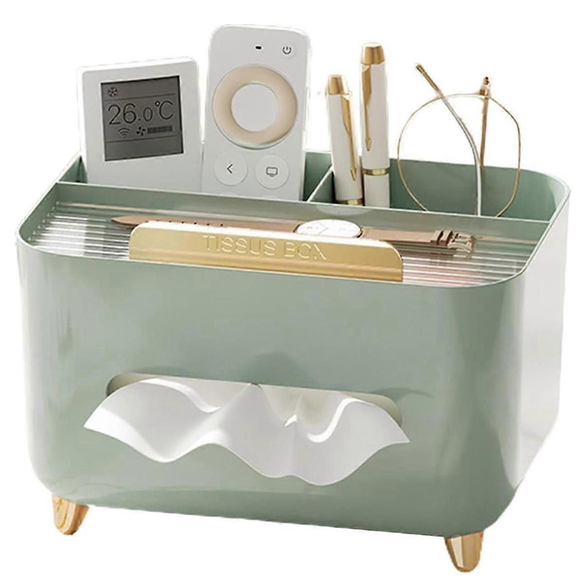 Tissue Storage Box, Multifunctional Tissue Box Holder, Modern Tissue Dispenser, Tissue Cover Nightstand Organizer,A