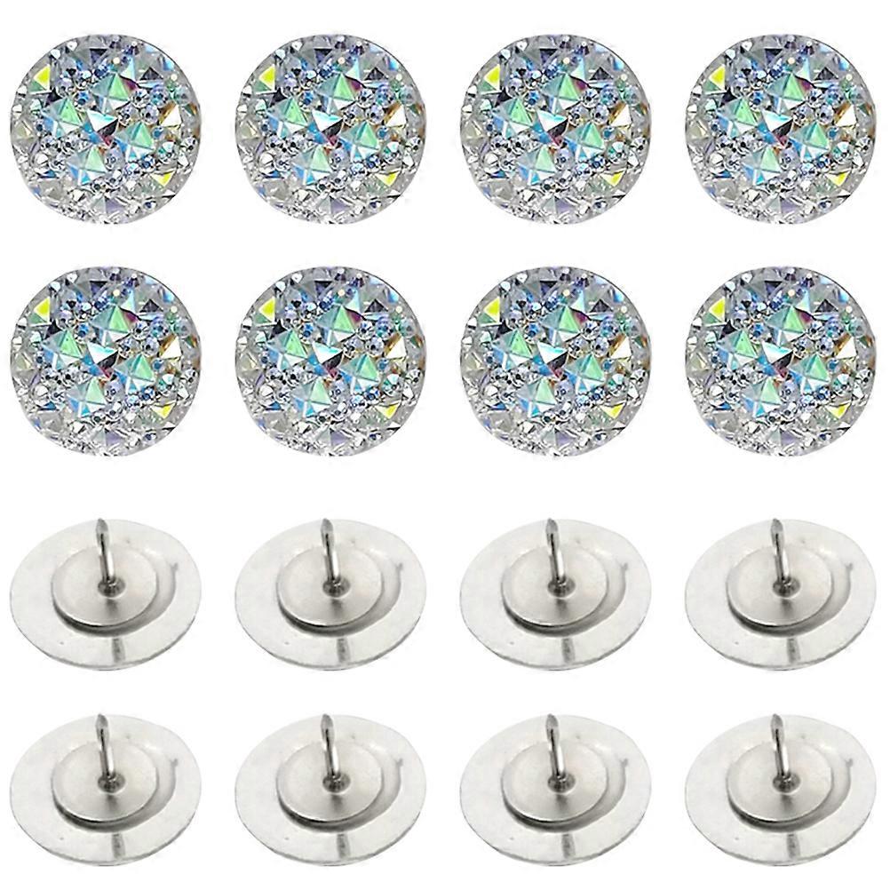 20 Pcs Photo Map Rhinestone Push Pins Bulletin Board Push Pin Diamond Push Pins Plastic Thumb Tacks Cute Push Pins